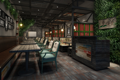 深圳燒烤餐廳設(shè)計_半坡羊燒烤餐廳裝修設(shè)計